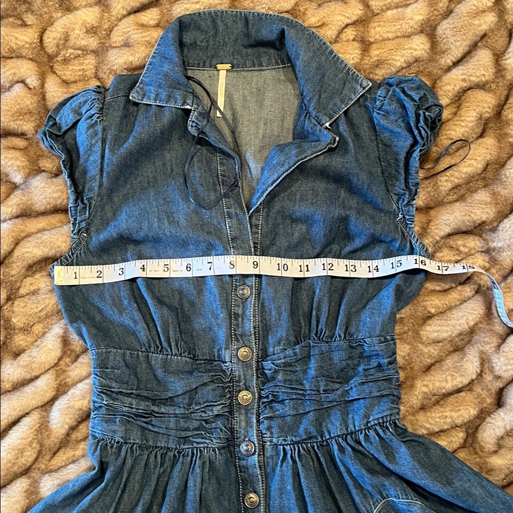 Free People Chester Denim Button-Down Dress - Picture 12 of 13